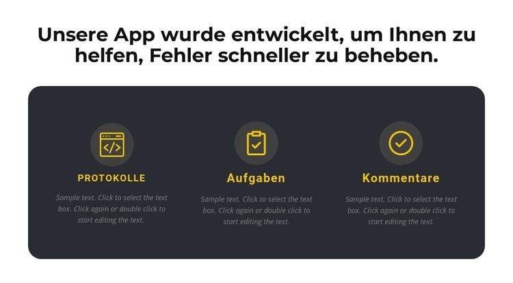 Über unsere App CSS-Vorlage