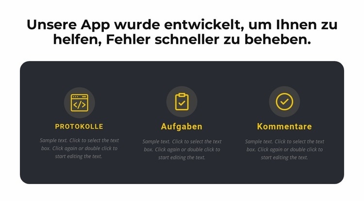 Über unsere App HTML Website Builder