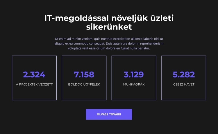 Hajtson a sikerért Weboldal sablon