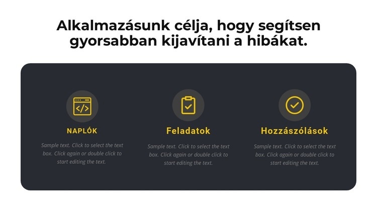 Az alkalmazásunkról Weboldal tervezés