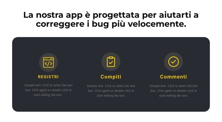 Informazioni sulla nostra app Costruttore di siti web HTML