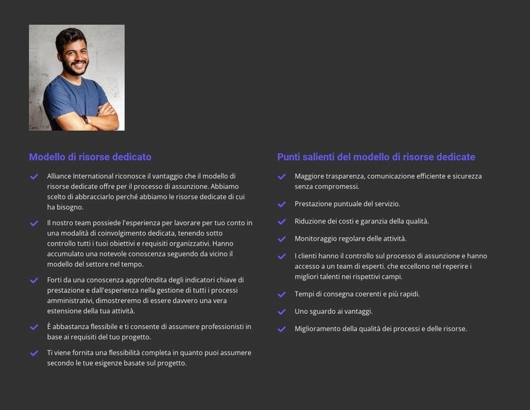 Delineare i tuoi servizi Modelli di Website Builder