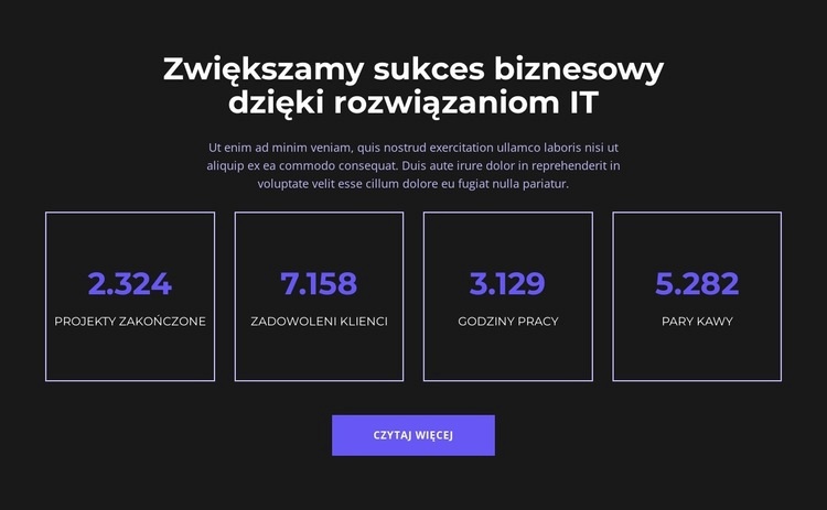 Jedź do sukcesu Makieta strony internetowej