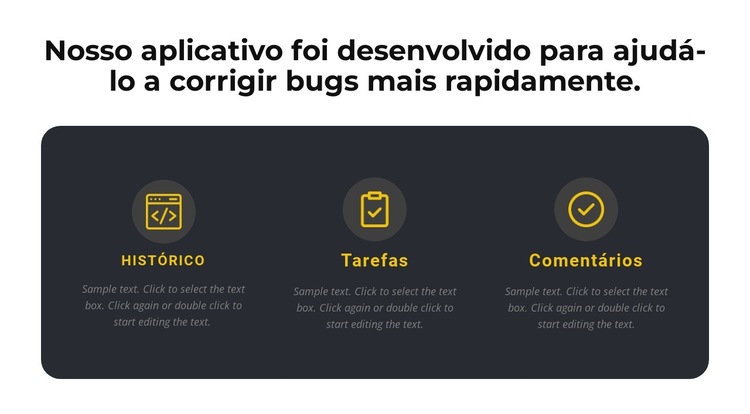 Sobre nosso aplicativo Modelo de site