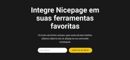Tema WordPress Mais Criativo Para Formulário De Inscrição Em Fundo Escuro