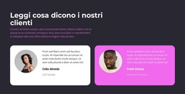 Due Nostri Clienti Dicono Modello HTML