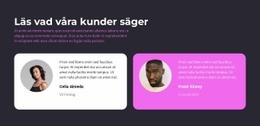Två Våra Kunder Säger HTML-Mall