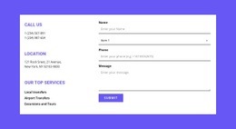 Address For Quik Connect - Multi-Purpose Web Page Design