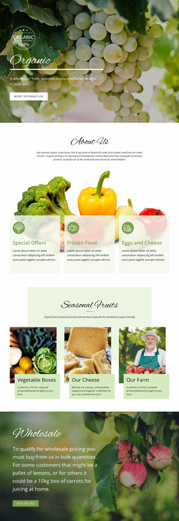 Healthier With Organic Food - HTML Site Builder