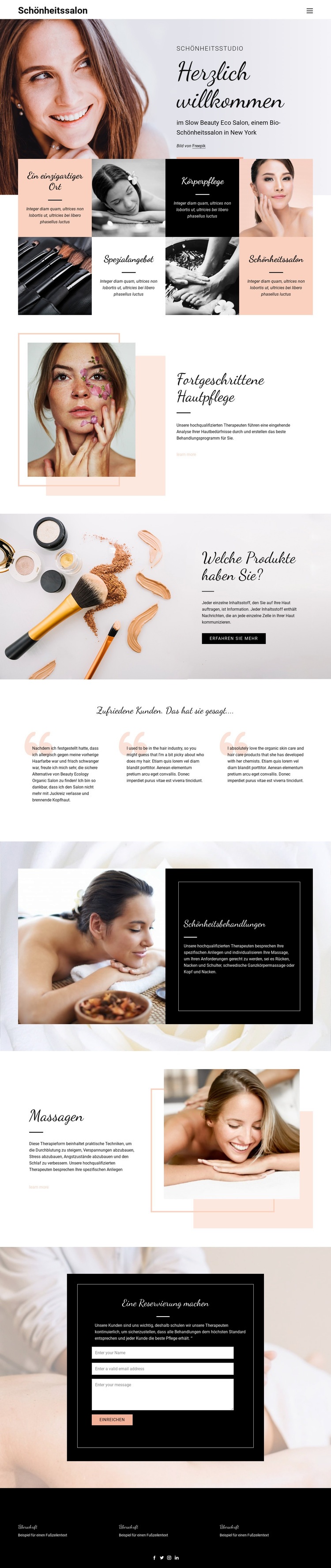 Friseur-, Nagel- und Schönheitssalon Website design