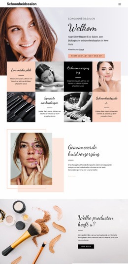 Meest Creatieve Websitemodel Voor Haar-, Nagel- En Schoonheidssalon