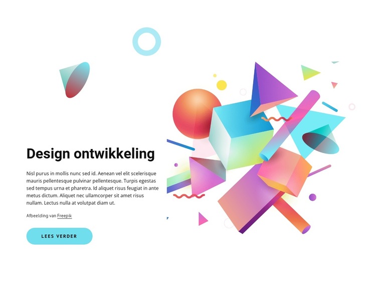 Design ontwikkeling Website sjabloon