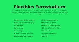 Kostenloses CSS-Layout Für Flexibles Fernstudium
