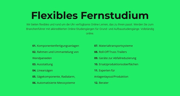 Flexibles Fernstudium CSS-Vorlage