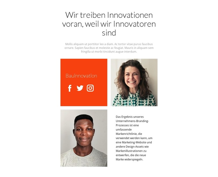 Frische und innovative Unternehmer CSS-Vorlage