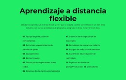 Diseño CSS Gratuito Para Aprendizaje A Distancia Flexible