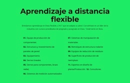Aprendizaje A Distancia Flexible - Plantilla De Funcionalidad De Una Página