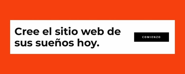 Cree su sitio web hoy Plantilla de una página