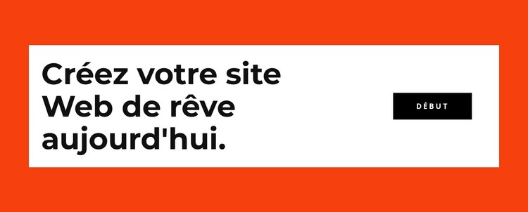 Créez votre site Web aujourd'hui Modèle HTML