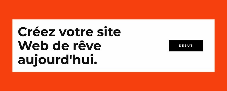 Créez votre site Web aujourd'hui Modèle