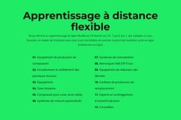 Apprentissage À Distance Flexible - Modèle De Fonctionnalité D'Une Page