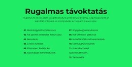 HTML Oldal Ehhez: Rugalmas Távoktatás