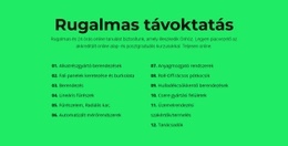 Rugalmas Távoktatás - Funkcionalitás Tervezés