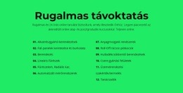 Rugalmas Távoktatás – Egyéni WordPress-Téma