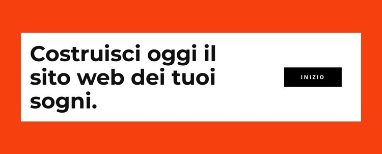 Costruisci il tuo sito web oggi Un modello di pagina