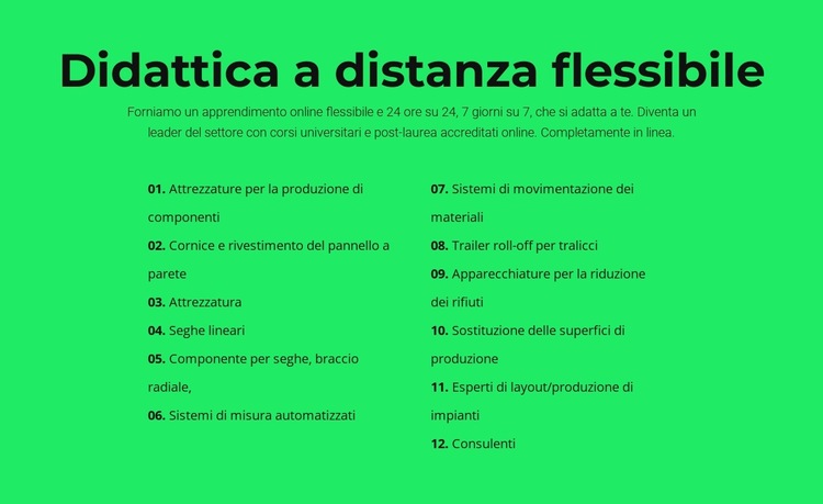 Didattica a distanza flessibile Modello di sito Web