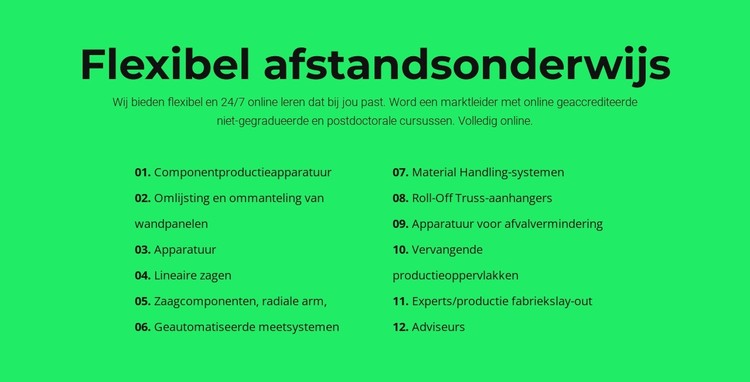 Flexibel afstandsonderwijs CSS-sjabloon