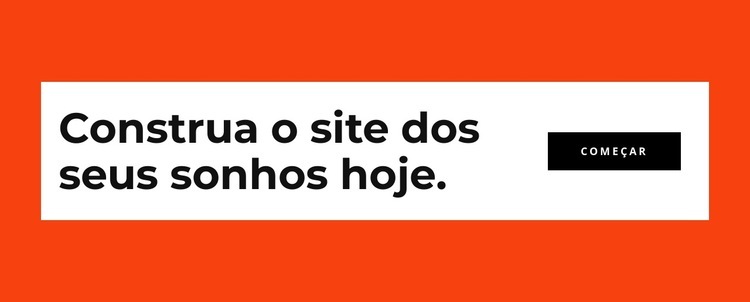 Construa seu site hoje Maquete do site