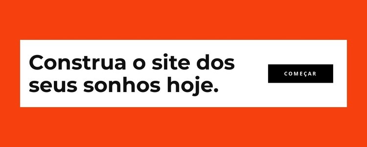 Construa seu site hoje Modelo