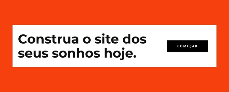 Construa seu site hoje Tema WordPress