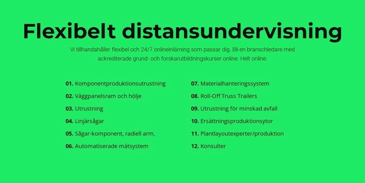 Flexibel distansutbildning HTML-mall