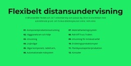 Flexibel Distansutbildning - Anpassat WordPress-Tema