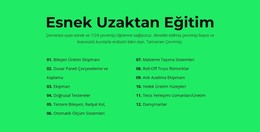 Esnek Uzaktan Eğitim Için HTML Sayfası