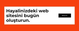 Web Sitenizi Bugün Oluşturun - HTML Sayfası Şablonu