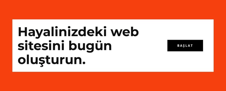 Web sitenizi bugün oluşturun HTML Şablonu