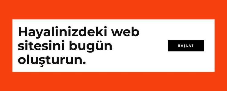 Web sitenizi bugün oluşturun Html Web Sitesi Oluşturucu