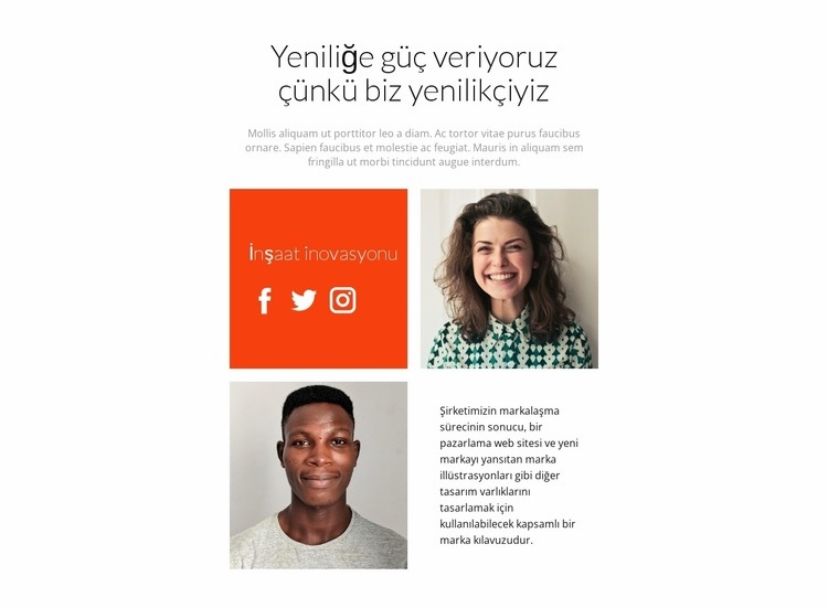 Taze ve yenilikçi girişimciler HTML5 Şablonu