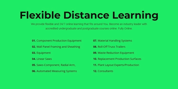 Flexible distance learning Wix Template Alternative