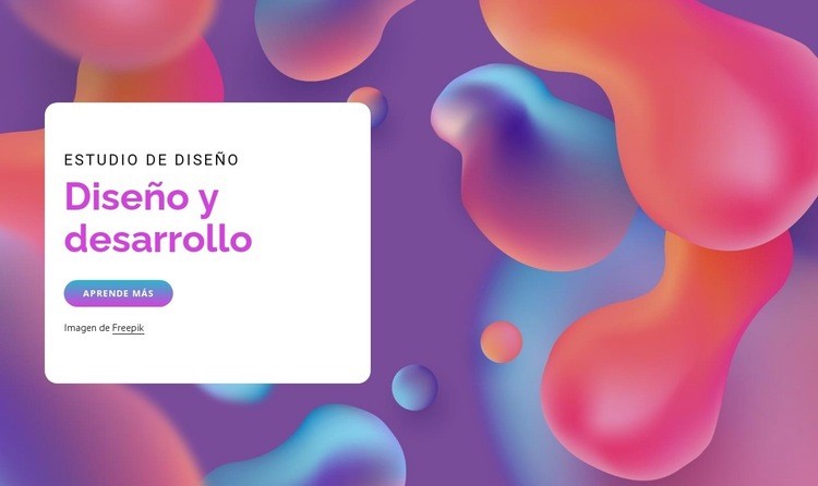 Agencia de diseño nativo digital Plantilla de una página