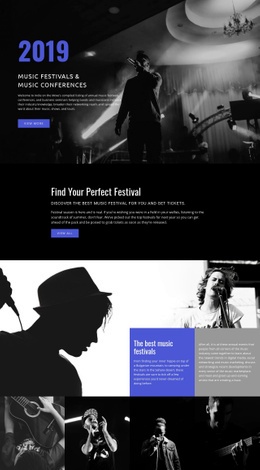 Music Festivals - Drag & Drop Html Code