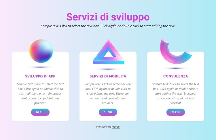 Principi di progettazione Costruttore di siti web HTML