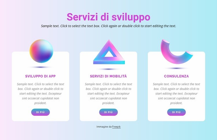 Principi di progettazione Mockup del sito web