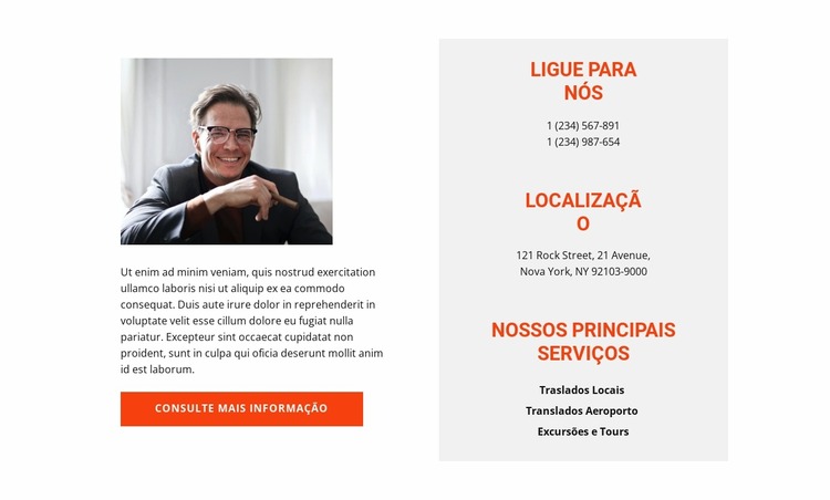 Oportunidade de reunião de preparação Template Joomla