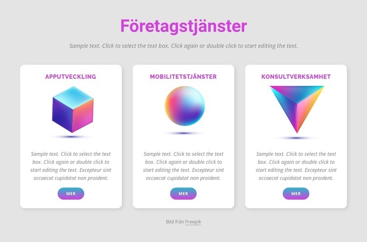 Skapa strategisk design HTML-mall