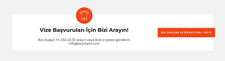 Rezervasyon için arayın ve yazın CSS Şablonu