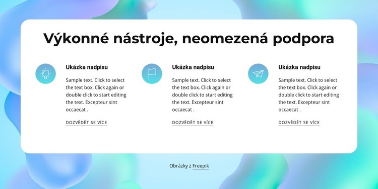 Výkonné nástroje Šablona HTML